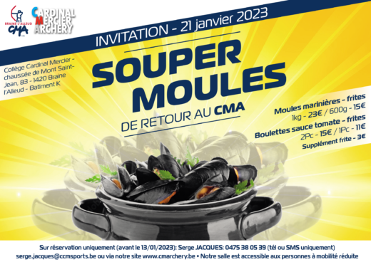 Invitation Souper Moules 2023 Cardinal Mercier Archery def